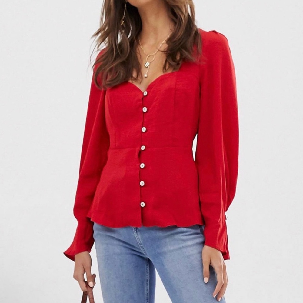 Red asos top